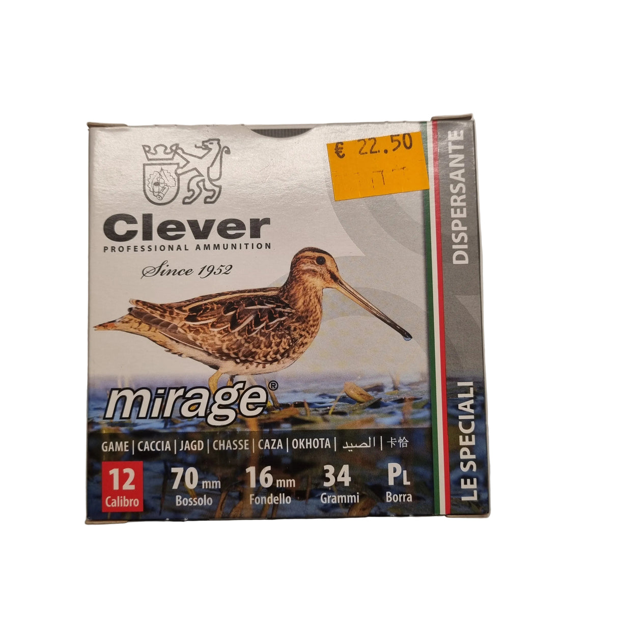 Sačmeno Clever kal. 12/70 Mirage dispersante T3 2.9mm 34g.