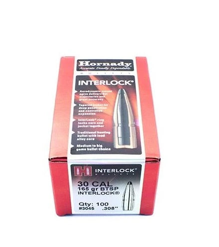Zrno Hornady kal.30 Interlock Spitzer 165grs. (100 kom)