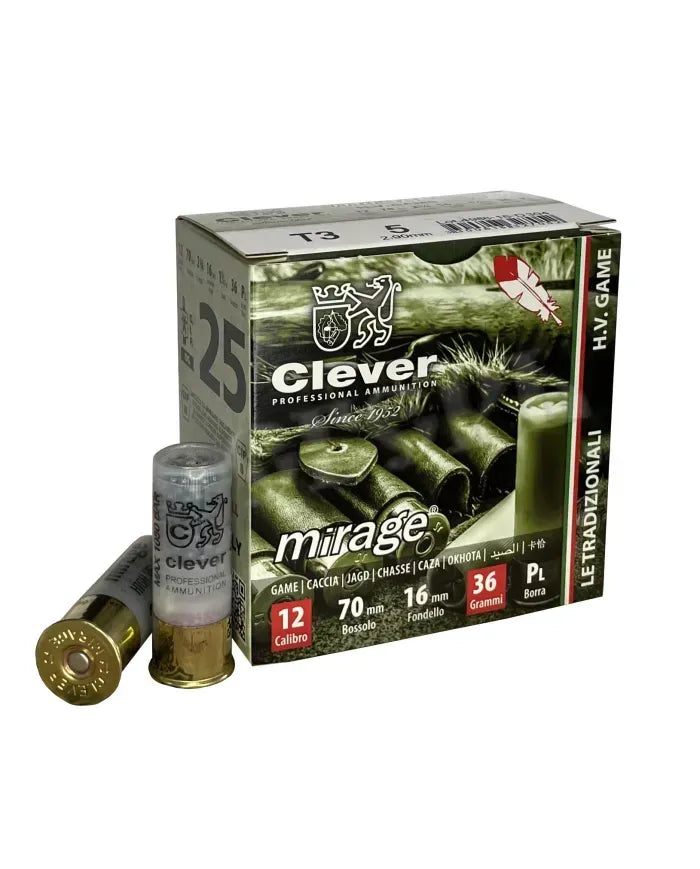 Sačmeno Clever kal.12/70/5 Mirage T3 5.0 mm 36g.