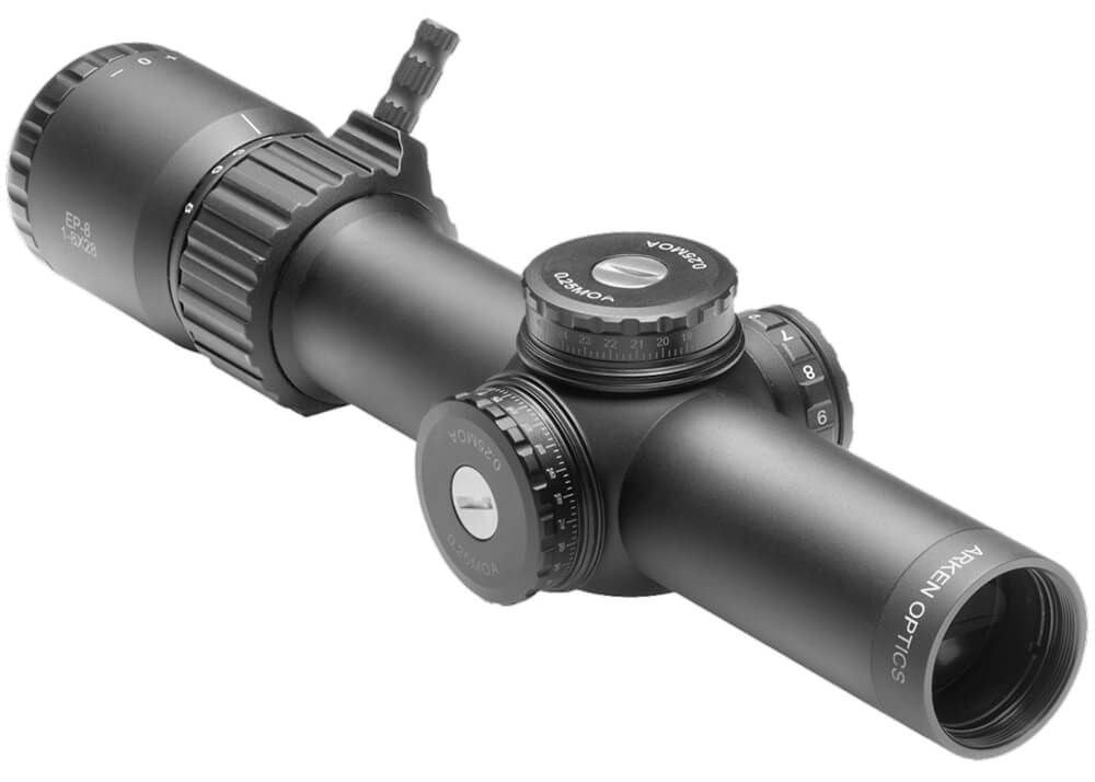 Optički ciljnik Arken EP8 1-8x28 FFP LPVO IR KLBOX MOA