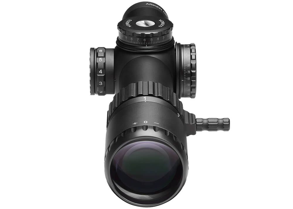 Optički ciljnik Arken EP8 1-8x28 FFP LPVO IR KLBOX MOA