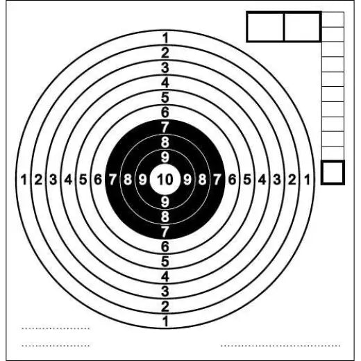Meta za zračno oružje, papirnata 140x150mm