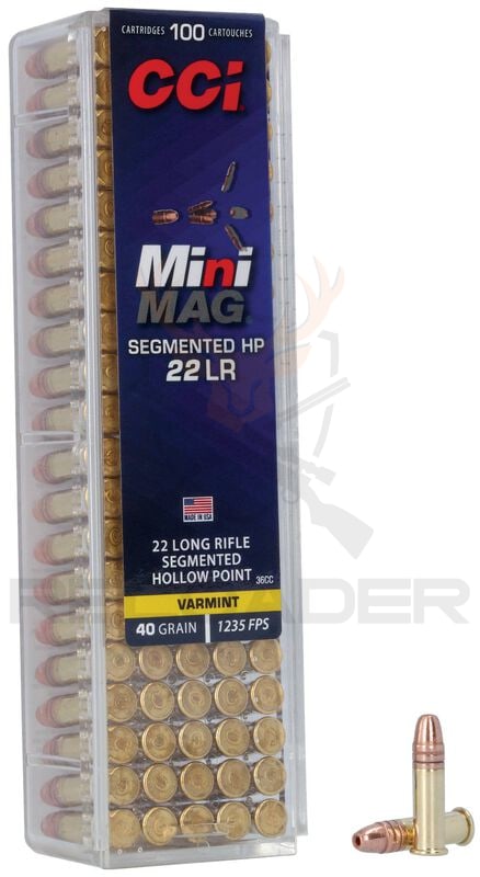 Malokalibarsko CCI kal.22LR Mini-Mag Segmented Holow Point 40grs.
