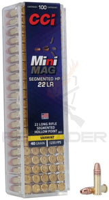 Malokalibarsko CCI kal.22LR Mini-Mag Segmented Holow Point 40grs.