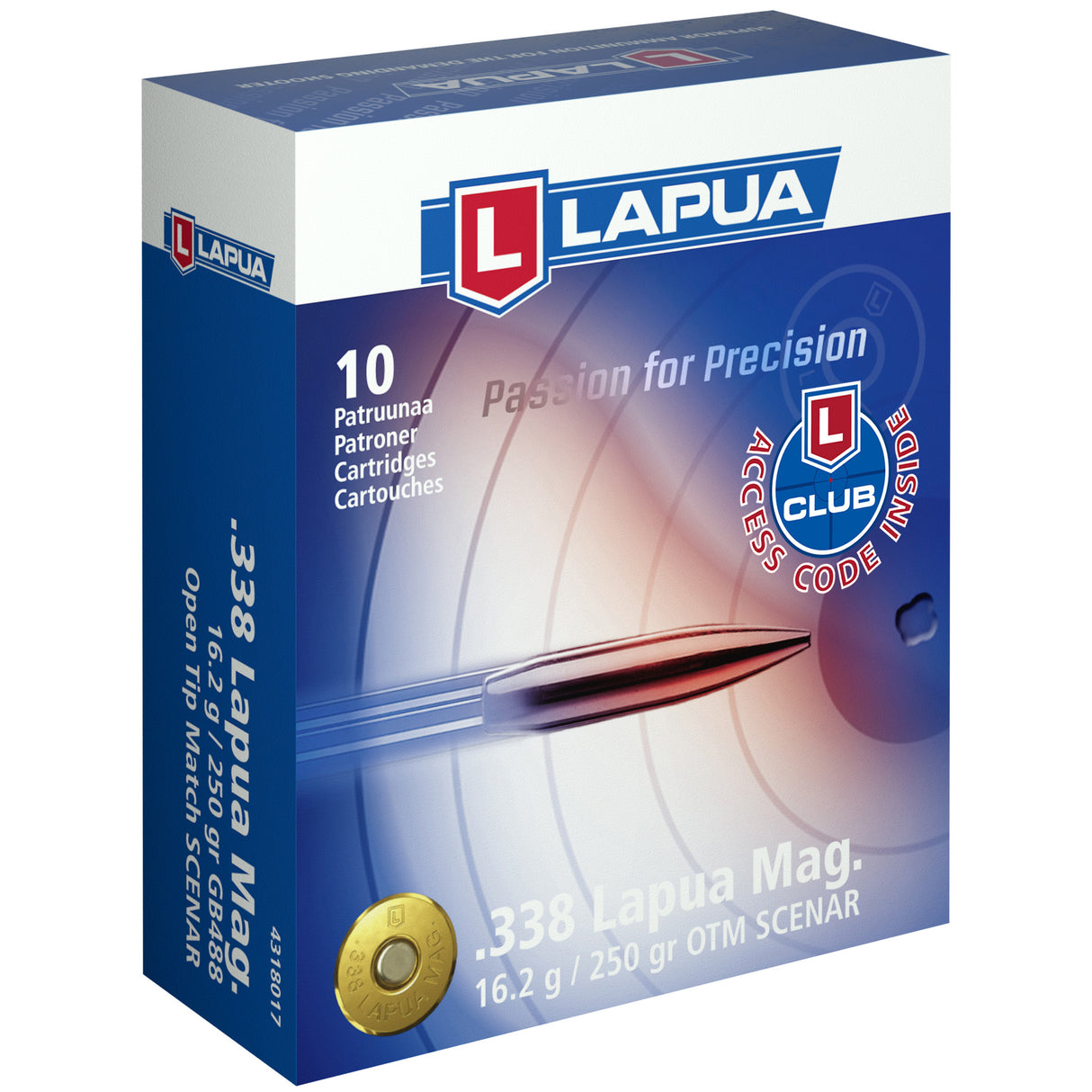 Karabinsko Lapua kal.338 Lapua Magnum Scenar 250grs. (10kom)