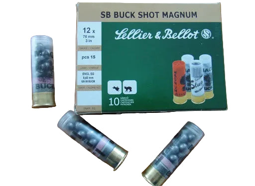 Sačmeno S&B 00 Buck Shot kal.12/76 8.43 mm, 59g