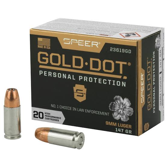 Pištoljsko Speer kal.9mm Luger Gold Dot 147grs.