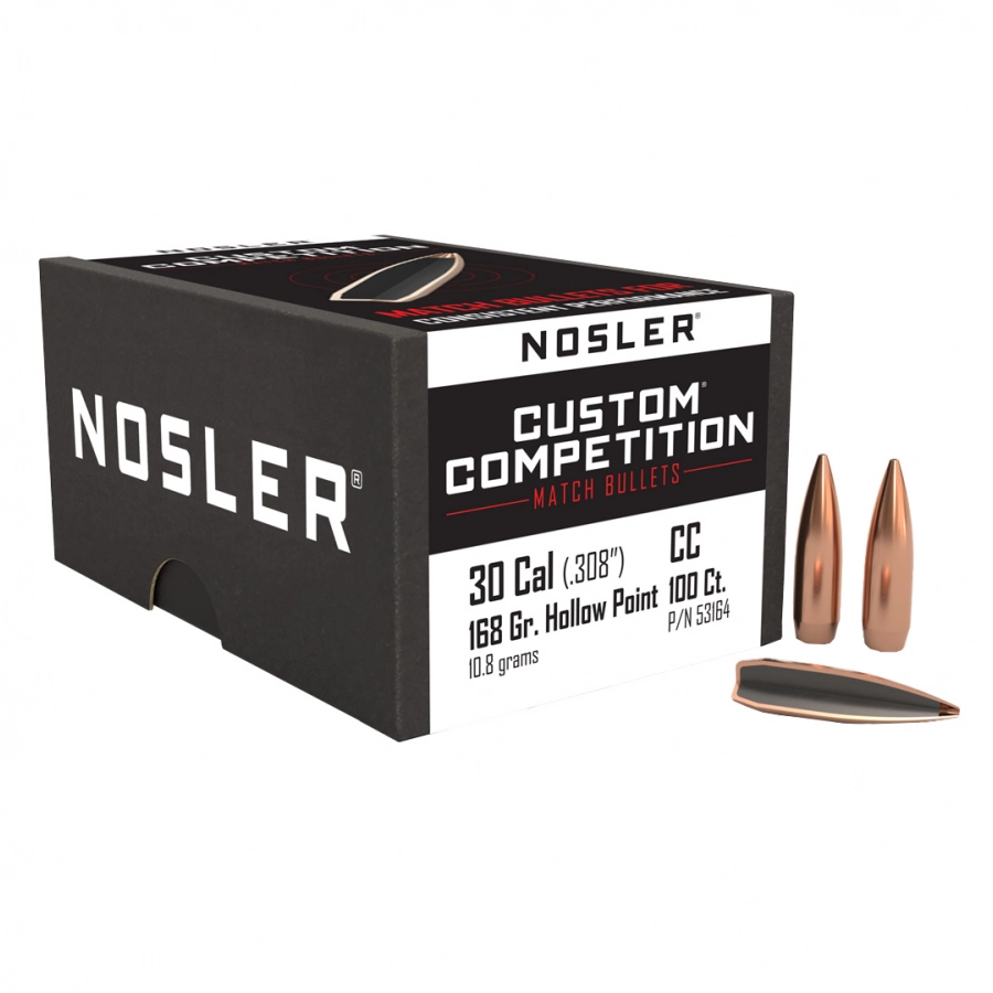 Zrno Nosler kal.30/.308 Custom Competition HPBT 168grs./10.7g. (100 kom)