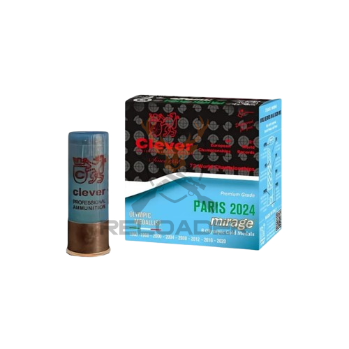 Sačmeno Clever kal. 12/70/7.5 TRAP Mirage Paris 2024 TRAP 2.4mm 24g.